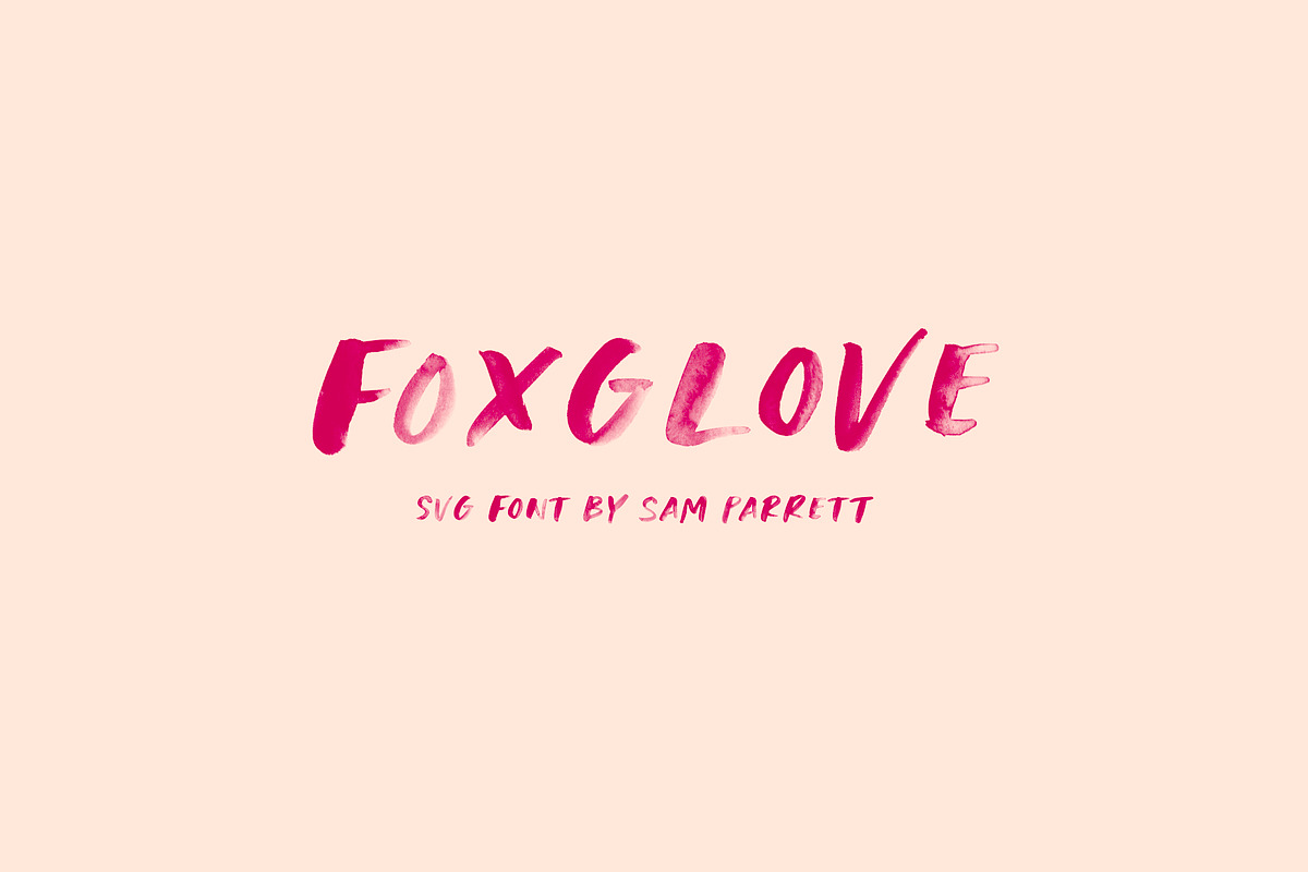Foxglove SVG Font, a Font by Sam Parrett (Photo 1 of 11)