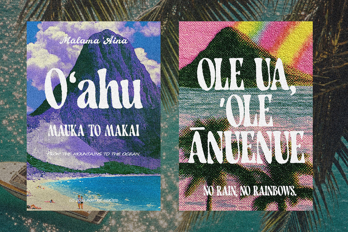 Hello Hawaii Retro Surf Font Trio, a Handwritten Font by AndrewPixelType (Photo 2 of 18)