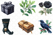 Gothic Christmas Clipart, an Illustration by Black Bird Studio (Thumbnail 6 of 6)