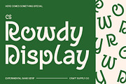 CS Rowdy – Experimental Font, a Sans Serif Font by Craft Supply Co. (Thumbnail 1 of 8)