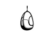 Hanging Egg Chair Silhouette Bundle, an Illustration by Designer_Momina (Thumbnail 51 of 51)