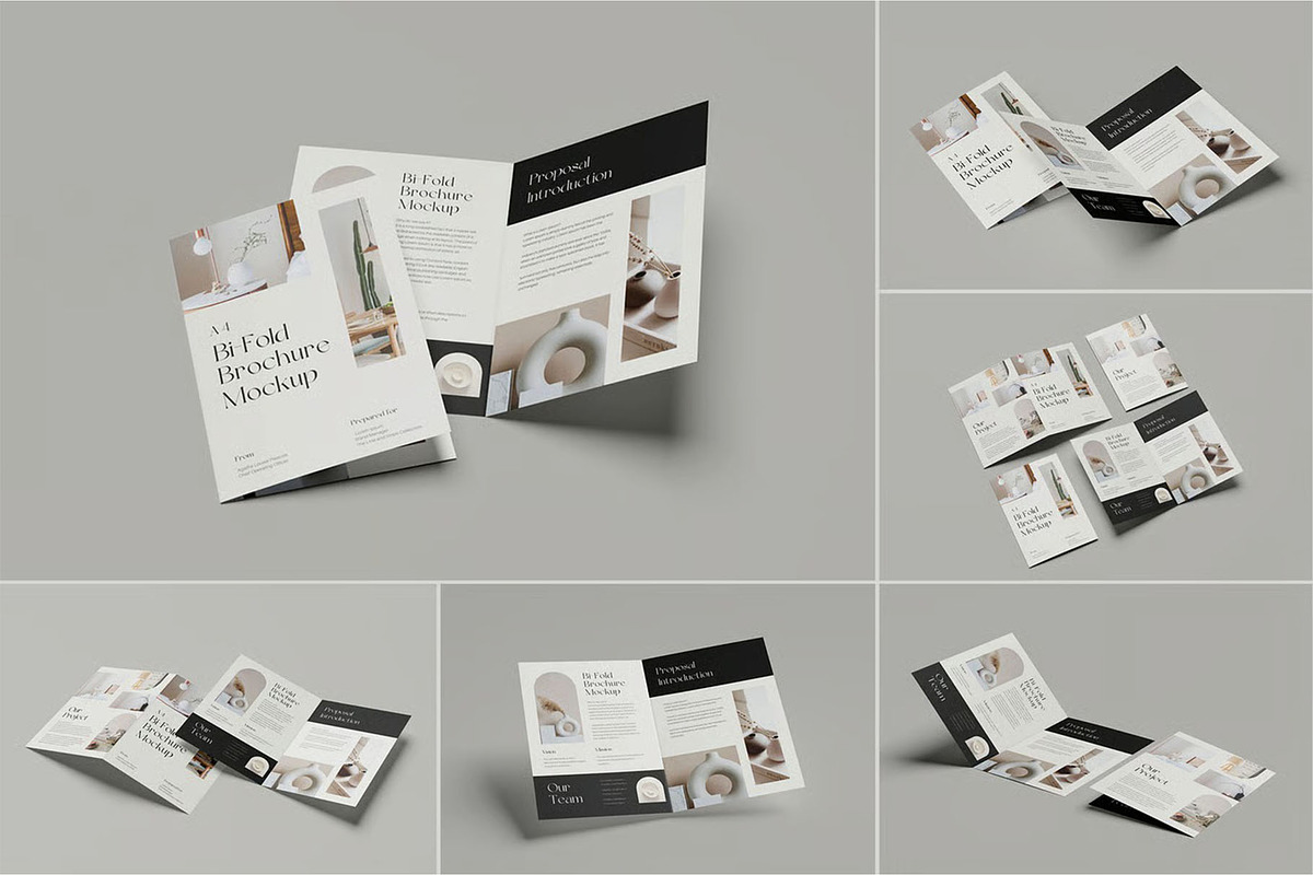 A4 Bi-Fold Brochure Mockup Vol 2, an Advertising Mockup by zpackcreative (Photo 1 of 7)