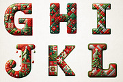 Christmas Patchwork Alphabet, an Illustration by RobertsArt (Thumbnail 3 of 7)