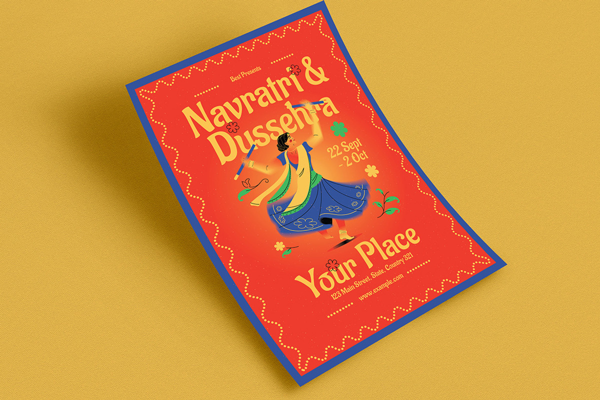 Navratri & Dushera Event Flyer preview 3
