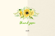 Sunflowers with Greenery Watercolor, an Illustration by Kim Thoa Designs (Thumbnail 8 of 8)