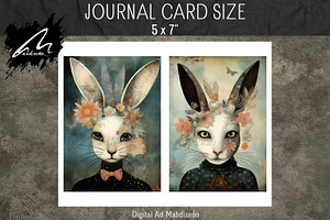 Surreal Rabbit Portrait Papers