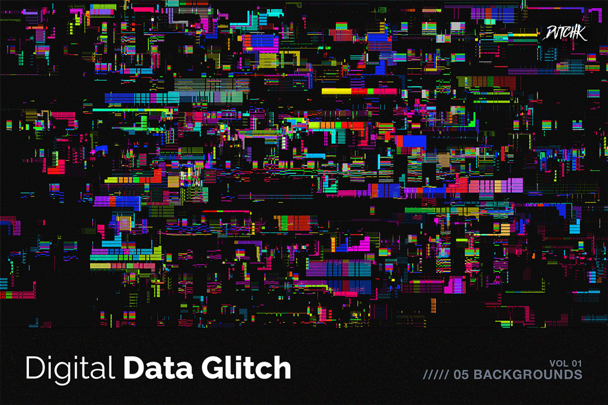 Digital Data Glitch V01, a Background Graphic by dvtchk (Photo 6 of 6)