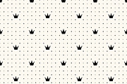 4 Monochrome Crown Patterns, a Pattern Graphic by Simple Patterns (Thumbnail 2 of 5)