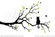 Cats wedding tree, an Animal Illustration by Illustree (Thumbnail 2 of 2)