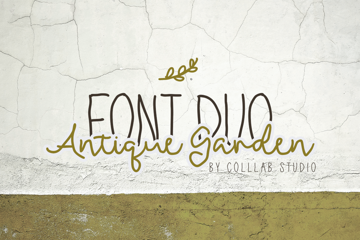 Antique Garden | A Unique Font Duo, a Script Font by Colllab Studio (Photo 1 of 18)