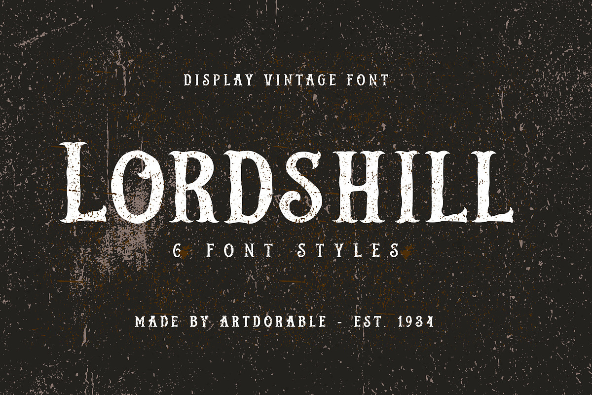 Lordshill (6 Font Styles), a Serif Font by Artdorable (Photo 1 of 10)