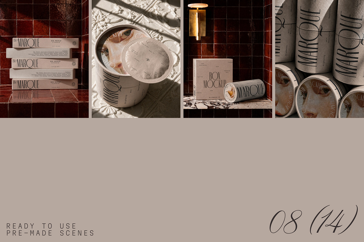 MARQUE - Packaging Mockups (14 PSD), a Packaging Mockup by Creatoom (Photo 5 of 15)