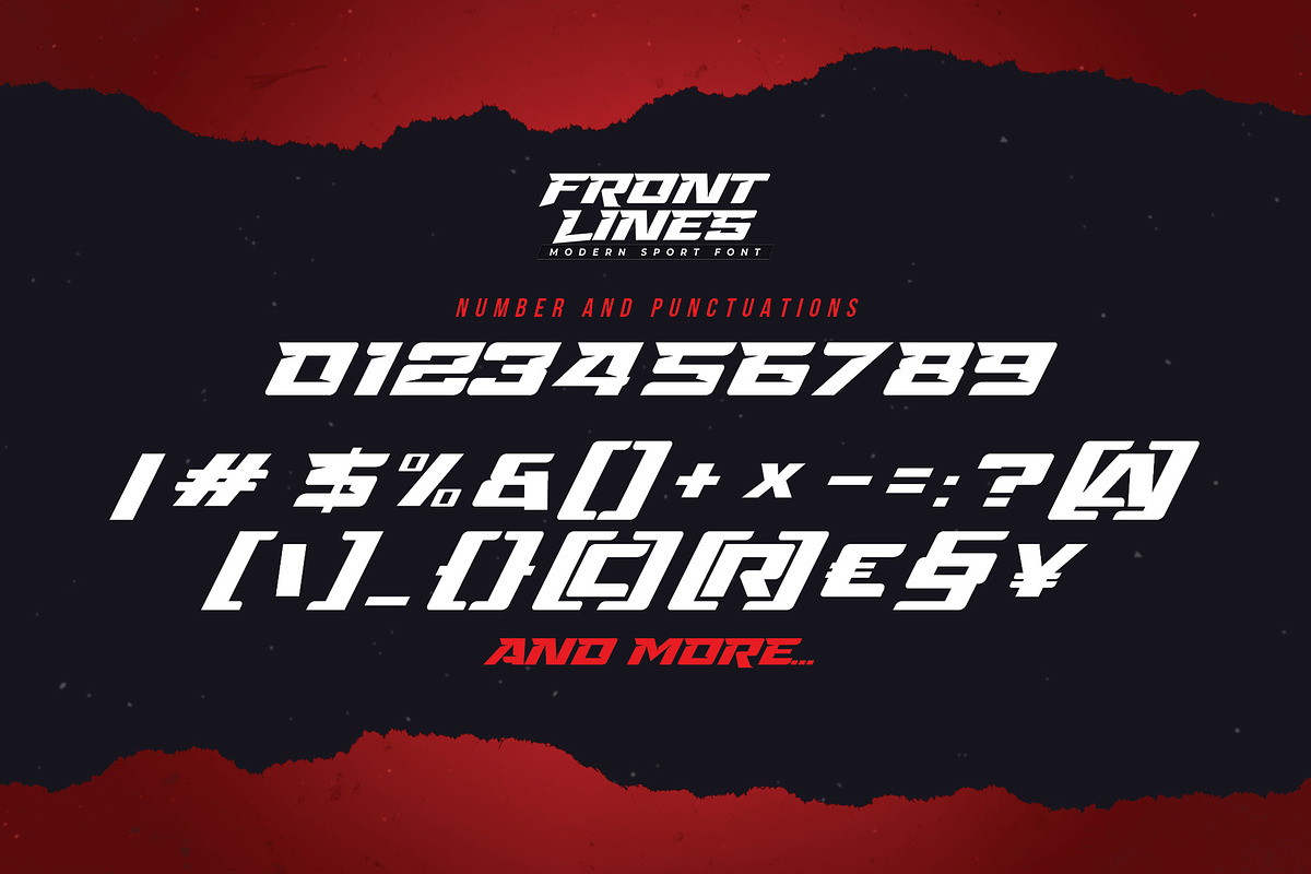 Front Lines - Modern Sport Fonts, a Sans Serif Font by Gassstype (Photo 3 of 10)
