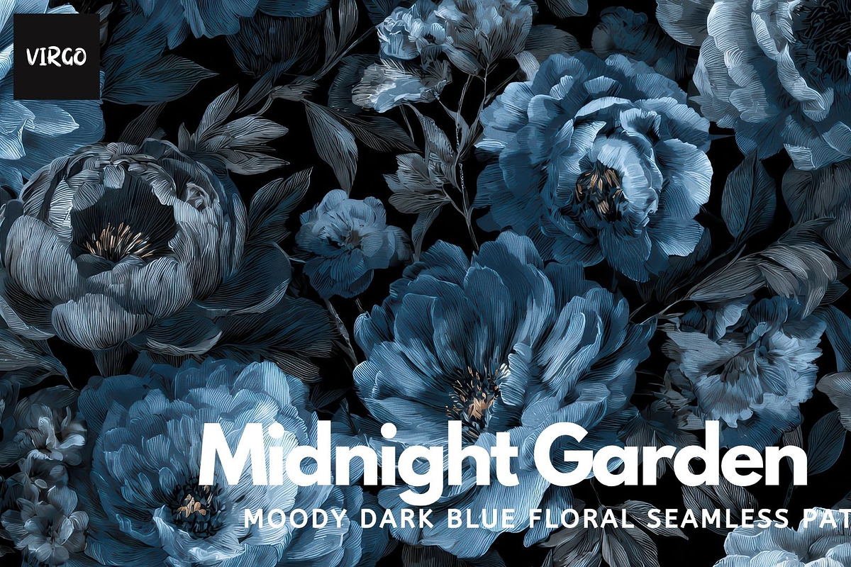 30+ Midnight Garden Bundle, a Decorative Illustration by Virgo Studio (Photo 1 of 6)