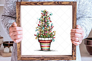 Whimsical Christmas Topiary Tree, an Illustration by SinaCreation (Thumbnail 5 of 7)