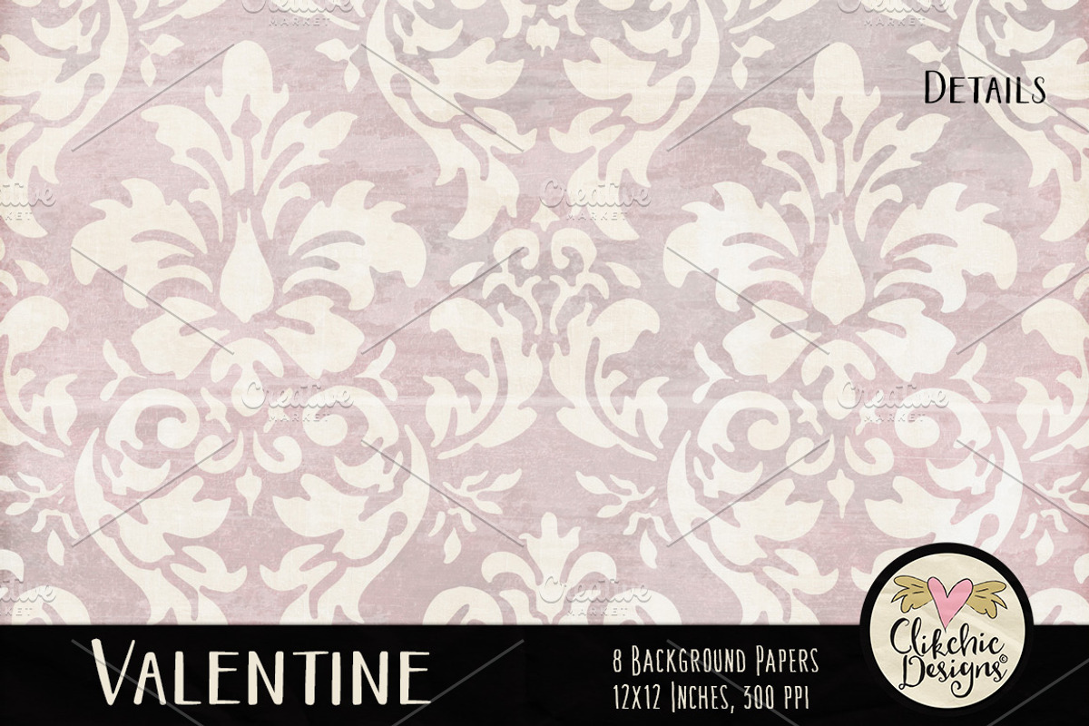 Valentine Background Textures preview 5