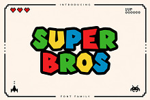 SuperBros - Bold Retro Display Font