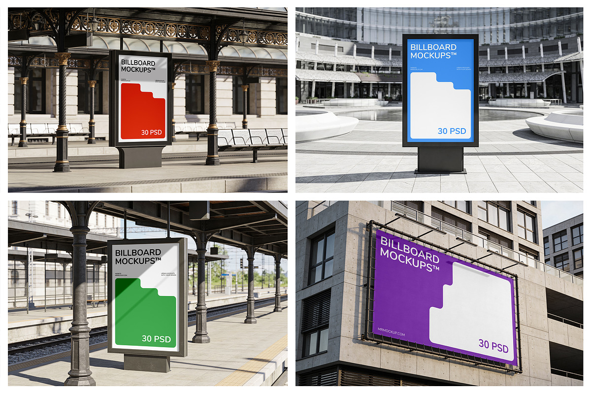 City Billboard Mockups Vol.3, an Advertising Mockup by Mr.Mockup™ (Photo 16 of 18)
