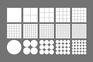 Grid Shape Masks - Bitmap & Vector