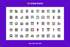50 City life icons, an Icon by Wencory
