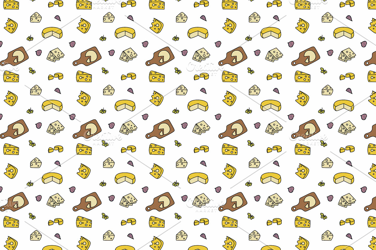 Cheese, Please – patterns, a Pattern Graphic by Lyolya Profitrolya (Photo 2 of 3)