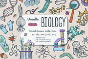 Hand Drawn Doodle Biology Clipart, an Object Graphic by KathrineWatercolor (Thumbnail 1 of 10)