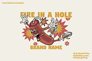 jumping dynamite retro mascot, a Branding & Logo Template by Judsart (Thumbnail 1 of 3)