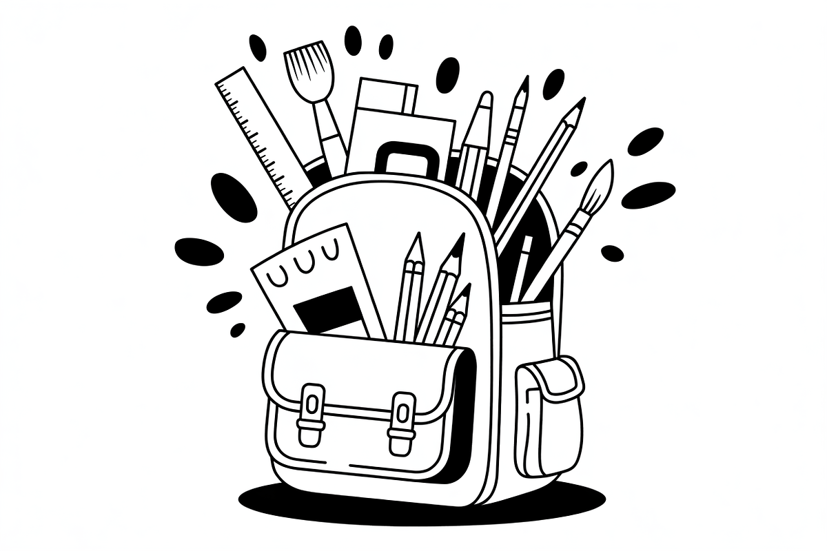 Child school bag line art symbol, an Illustration by Amazin_art (Photo 4 of 11)