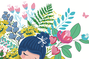 Set with cartoon girls - Cute girls, a Decorative Illustration by StudioLondon (Thumbnail 10 of 12)