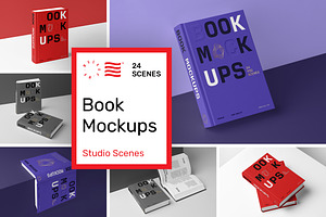 Studio Book Mockups Soft & Hardcover