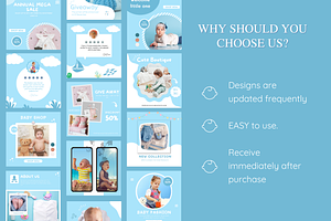 Baby Instagram Feed Canva Templates