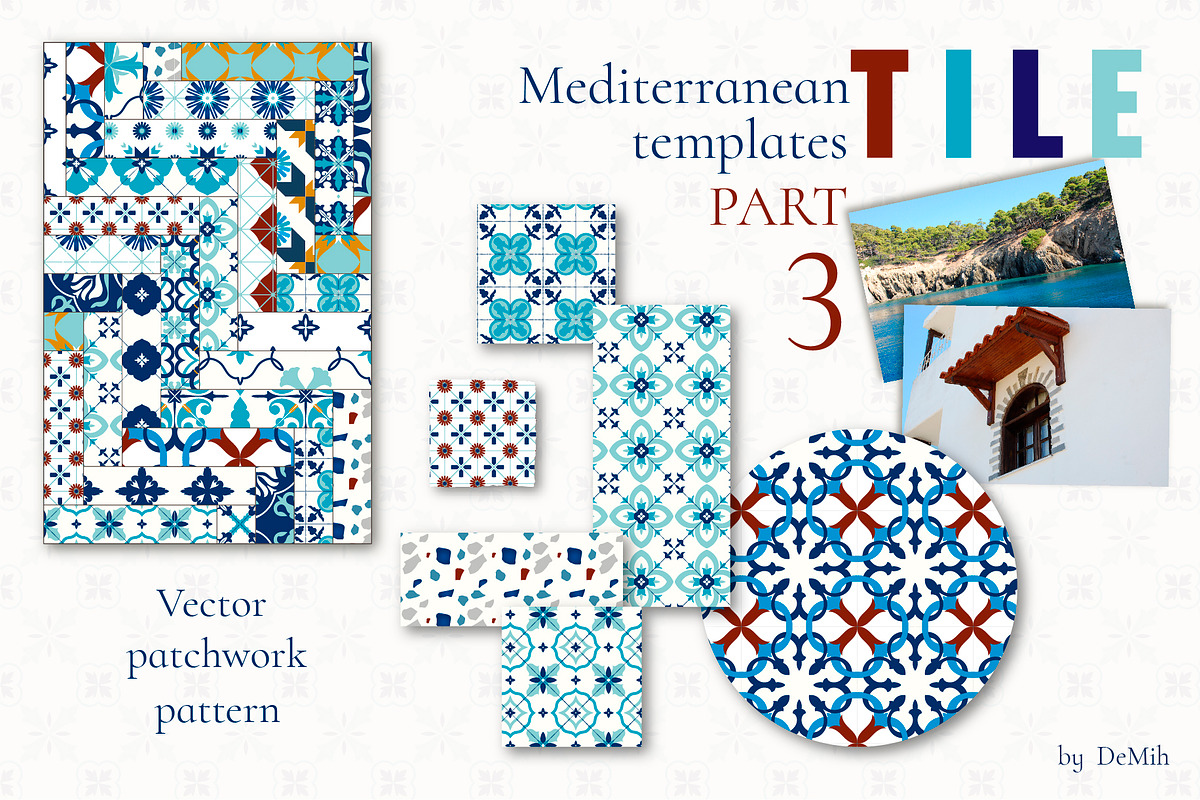 Mediterranean TILE Bundle 25+ Part3, a Pattern Graphic by DeMih (Photo 3 of 4)