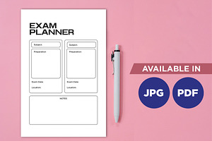 Exam Planner Template