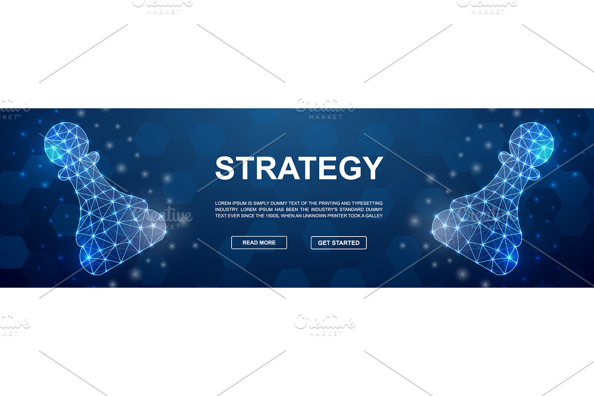 Modern banner design with glowing, an Illustration by GraphiShop