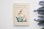 Bunny and Books. Watercolor rabbit, an Animal Illustration by AlineArtStore (Thumbnail 6 of 15)