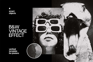 Black & White Vintage Poster Effect, a Layer Style Add-On by Design Squad