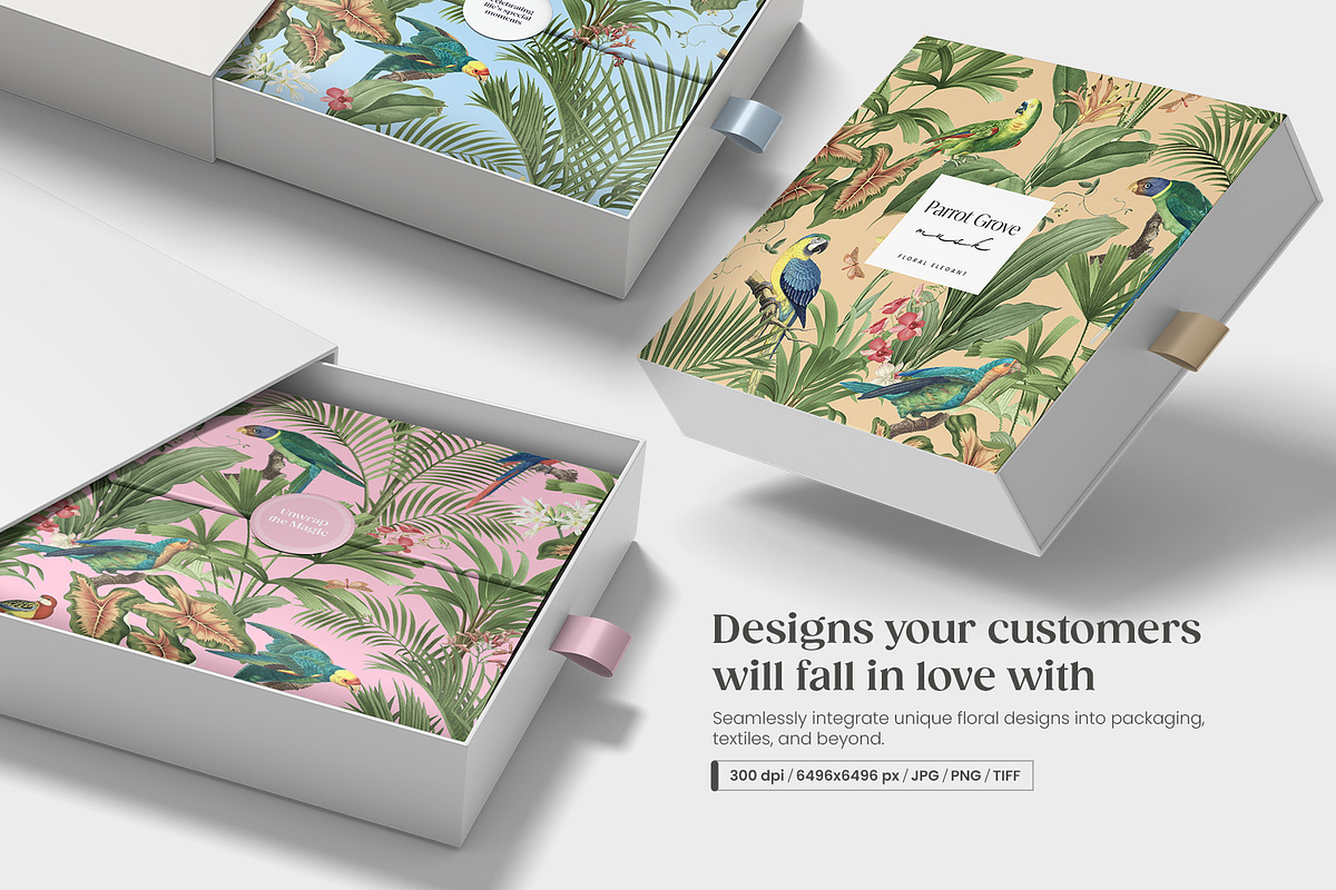 Vintage Wild Parrot Seamless Pattern, a Wallpaper Graphic by Yello_illustration (Photo 14 of 14)