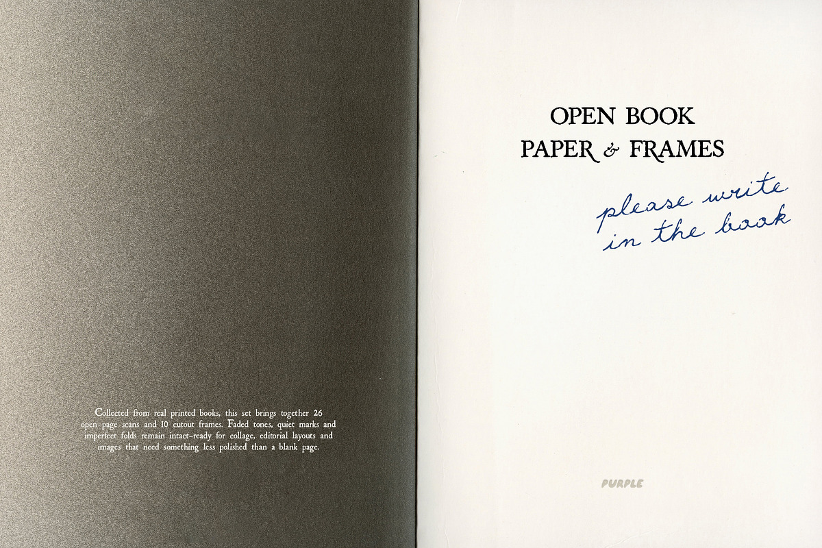 Open Book Paper Scans & Frames, a Texture Graphic by Purple (Photo 7 of 11)