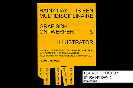 Tear off flyer / poster mock-up