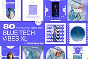Instagram Social Media CANVA Blue, a Social Media Template by Vermeulen Design Studio (Thumbnail 1 of 6)