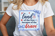 Preppy 4th of July Png, Land of Free, a Seasonal Illustration by Sublimation Artist (Thumbnail 5 of 9)