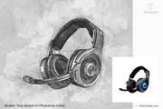 Tech Sketch Art Photoshop Action, an Action Add-On by SlideSalad (Thumbnail 47 of 49)