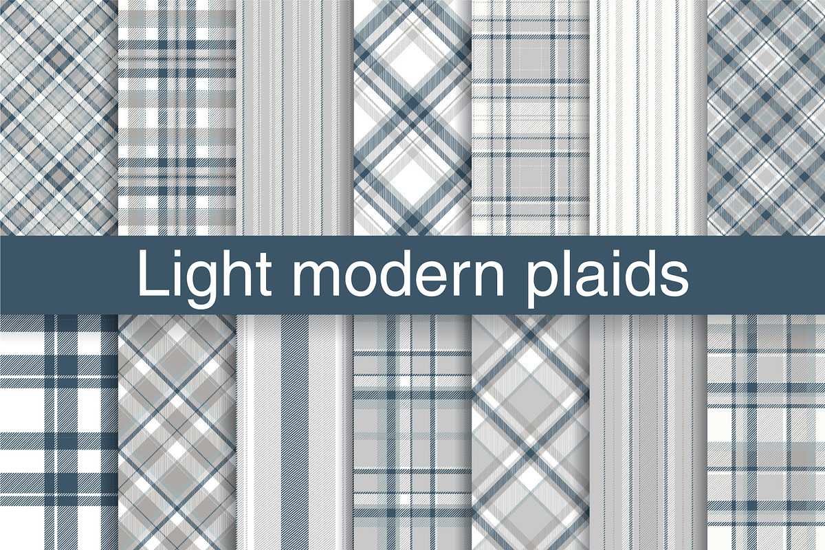 #115 Plaid Pattern in Light Grey, a Pattern Graphic by Plaid4You (Photo 1 of 8)