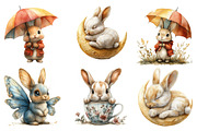 Hand-painted Bunny Nursery Clipart, an Illustration by SinaCreation (Thumbnail 4 of 4)
