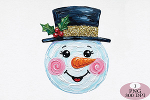 Hand-Painted Snowman Png, an Illustration by Daily.Designs