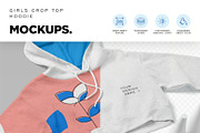 Crop Top Hoodie Mockups, a Hoody Mockup by megostudi0 (Thumbnail 2 of 6)