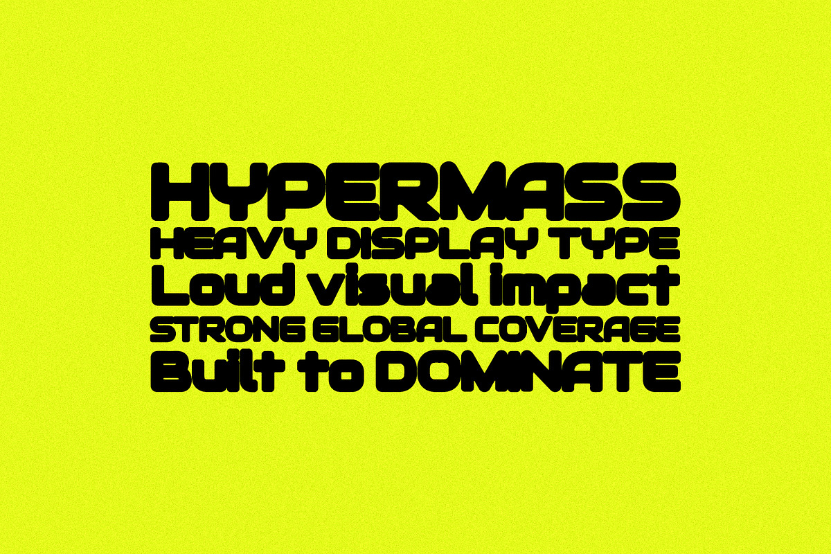 Hypermass Bold Display Font, a Sans Serif Font by BilberryCreates (Photo 2 of 12)