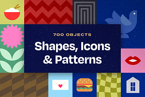 700 Objects, Shapes, Icons, Patterns, a Pattern Graphic by Artec Maison