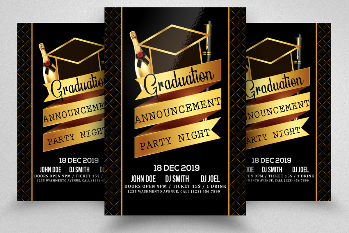 Graduation Celebration Party Flyer, a Flyer Template by Business Flyers (Photo 1 of 2)