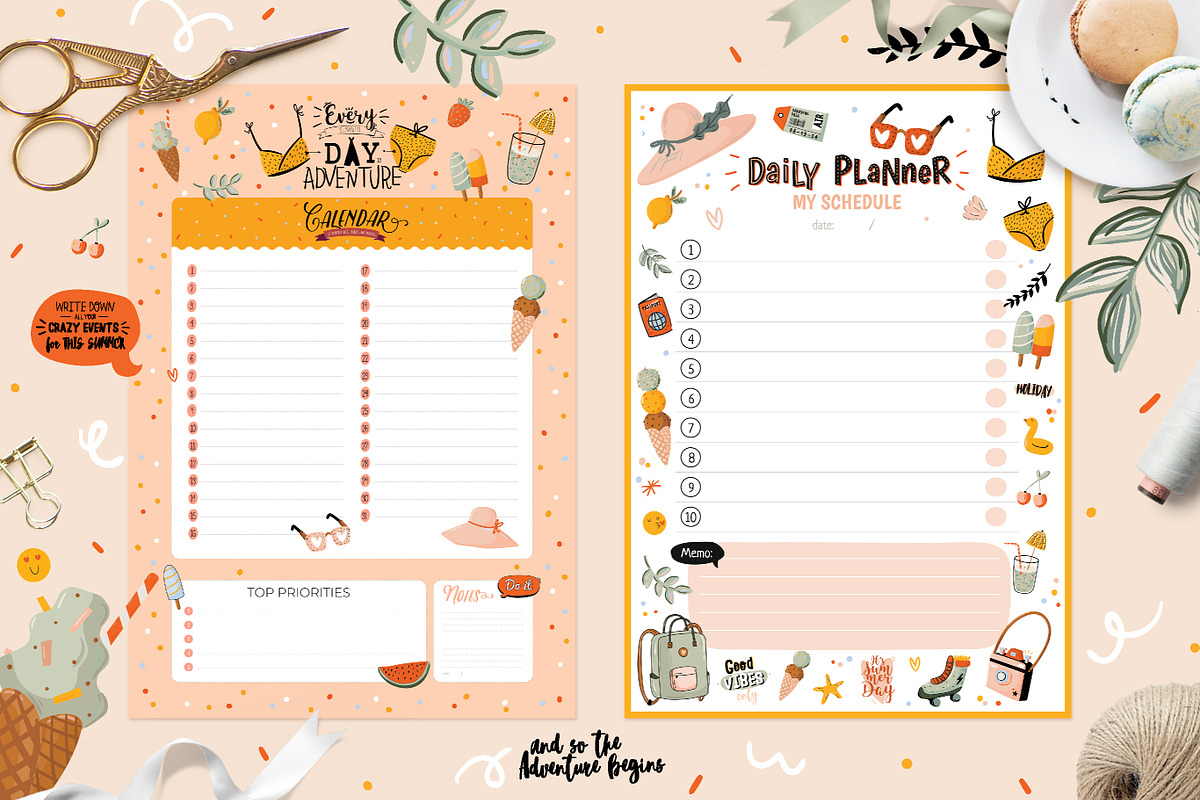 BUNDLE STATIONERY planners calendars, an Object Graphic by Ruslana Lubenets (Photo 16 of 96)